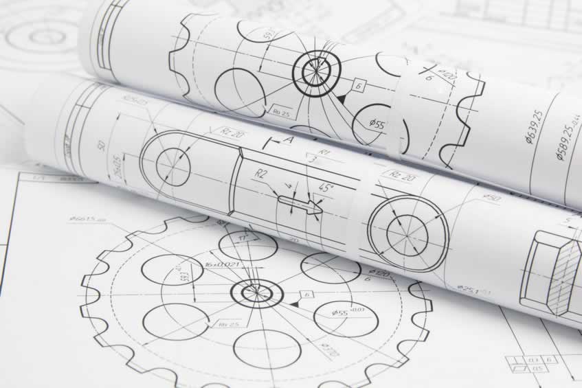 engineering drawings of mechanisms and machine